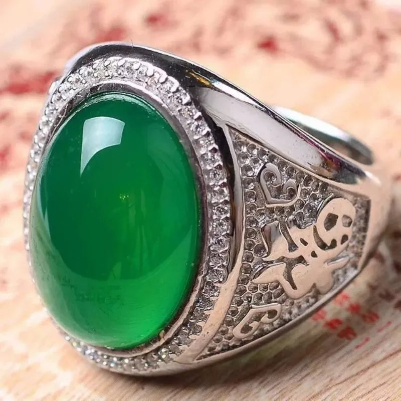 Jade Ring Finger Ice Emperor Ring for Men