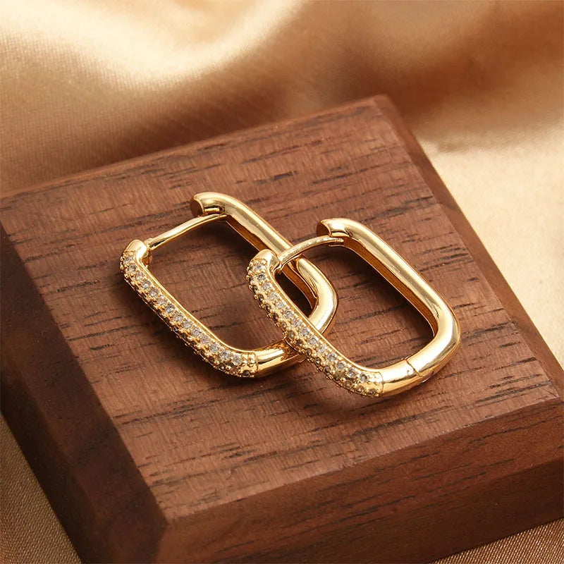 Rectangle Hoop Earrings