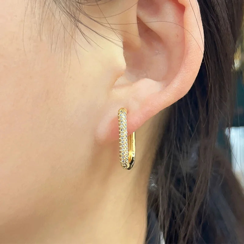 Rectangle Hoop Earrings