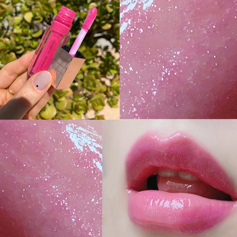 Gloss Bomb Non-Sticky Moisturizing Lip Gloss Plumping and Long-Lasting Glitter Liquid Lipstick