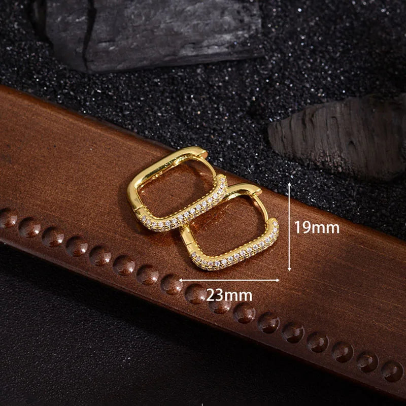 Rectangle Hoop Earrings