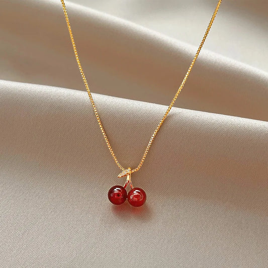 Red Cherry  Necklace