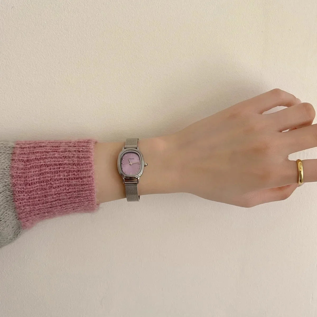 Simple Oval Green Watch