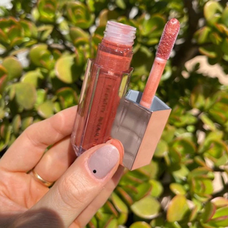 Gloss Bomb Non-Sticky Moisturizing Lip Gloss Plumping and Long-Lasting Glitter Liquid Lipstick