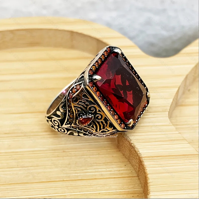 Alloy ring retro men's punk ring