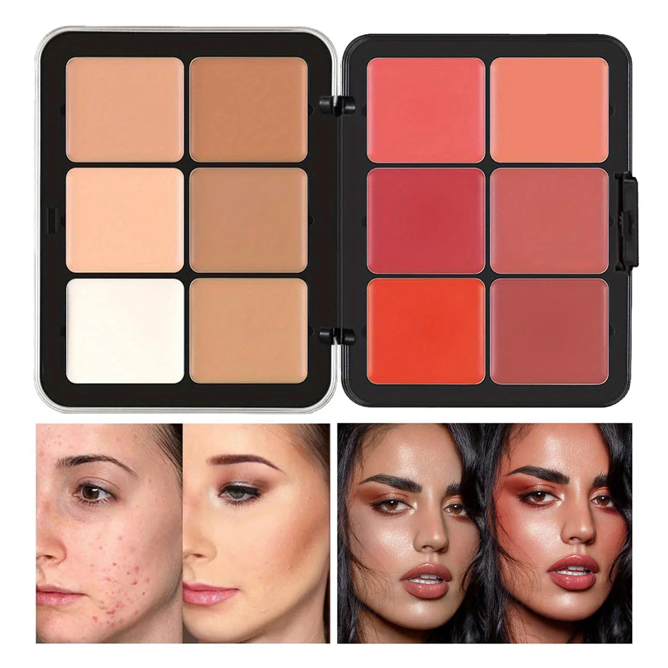 12-color concealer blush cream matte highlight contour makeup all-in-one palette