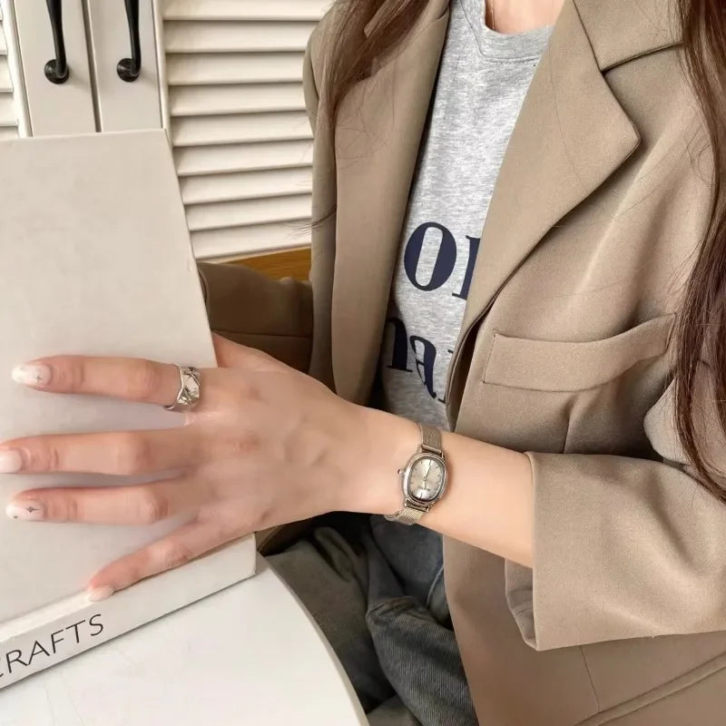 Simple Oval Green Watch