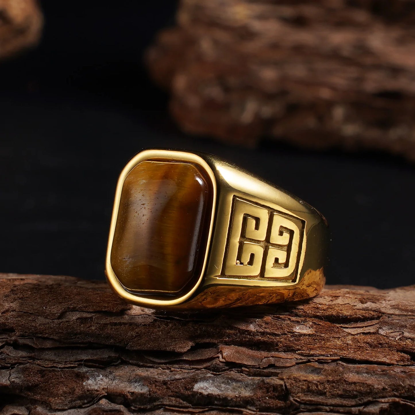 Men's Vintage Stainless Steel Ring