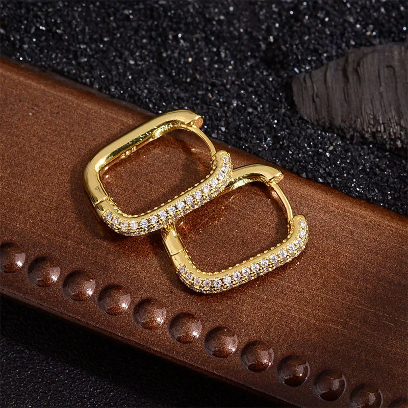 Rectangle Hoop Earrings