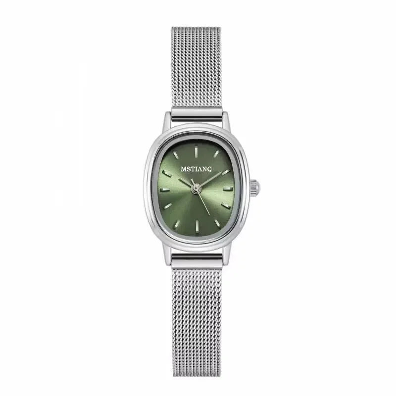 Simple Oval Green Watch