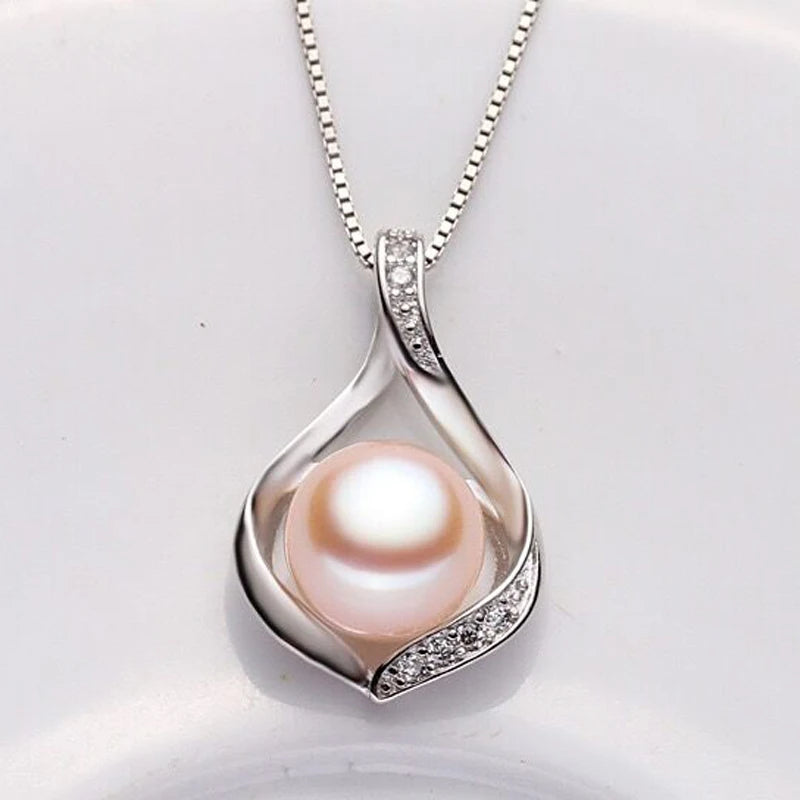 925 Sterling Silver Pearl necklace