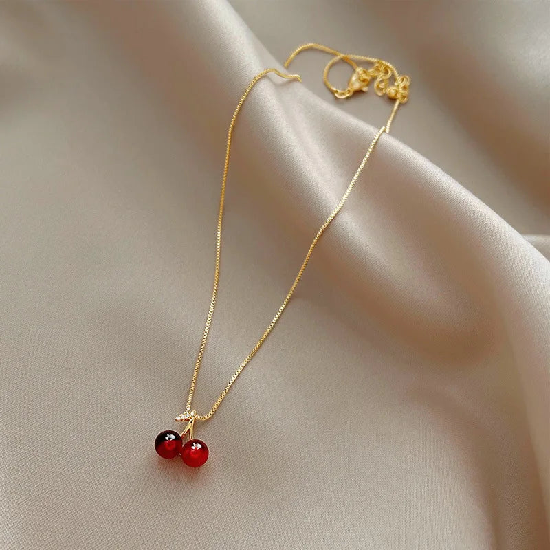 Red Cherry  Necklace