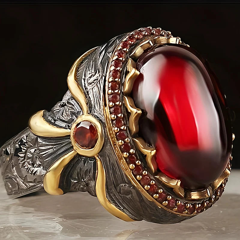 Alloy ring retro men's punk ring