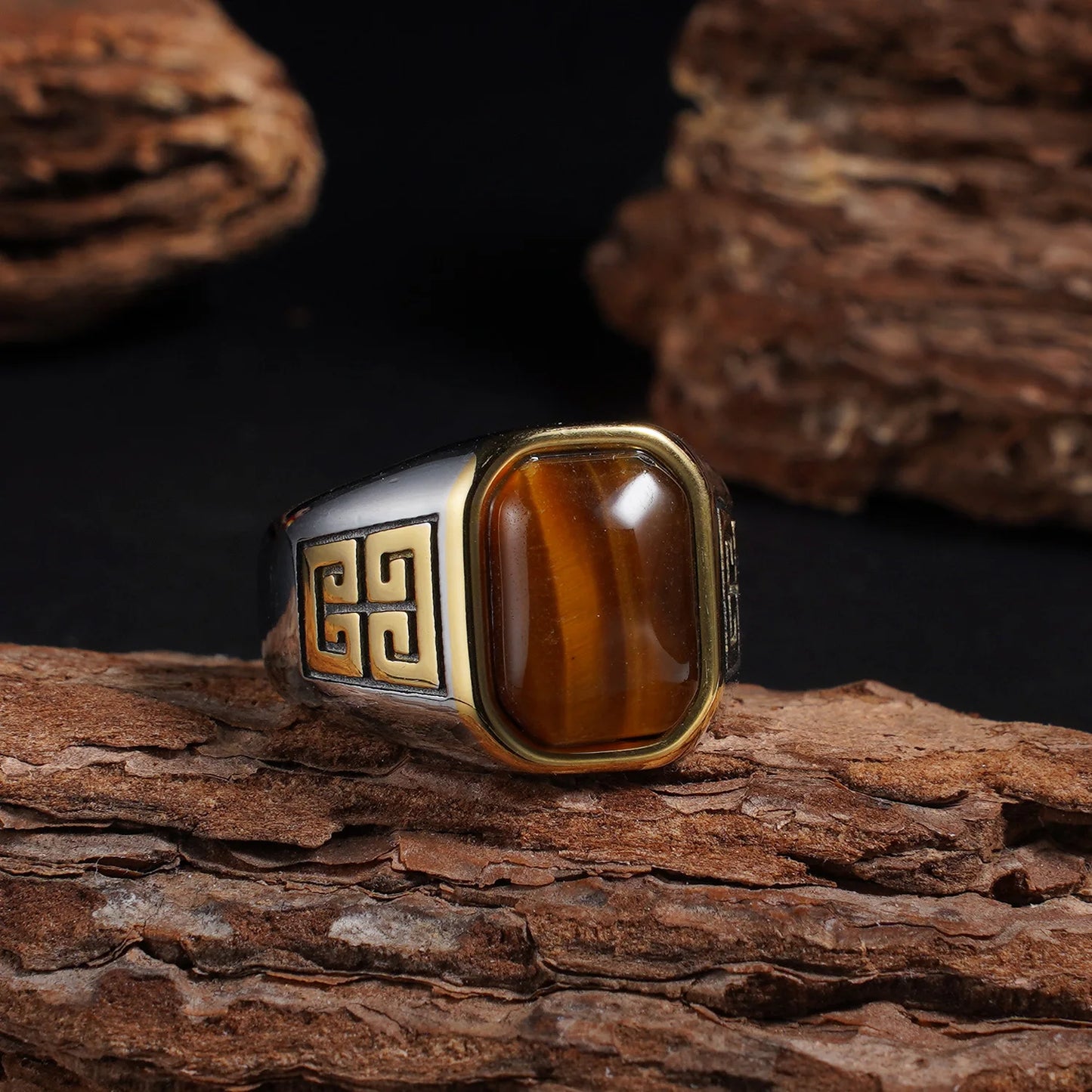 Men's Vintage Stainless Steel Ring