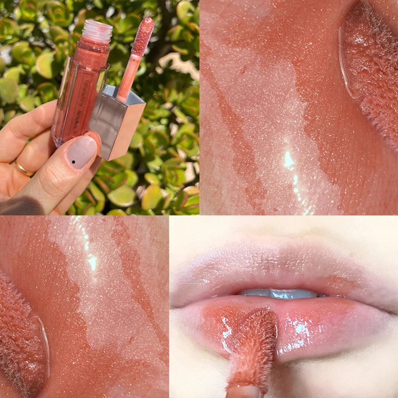 Gloss Bomb Non-Sticky Moisturizing Lip Gloss Plumping and Long-Lasting Glitter Liquid Lipstick