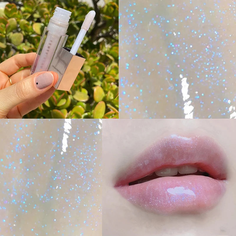 Gloss Bomb Non-Sticky Moisturizing Lip Gloss Plumping and Long-Lasting Glitter Liquid Lipstick