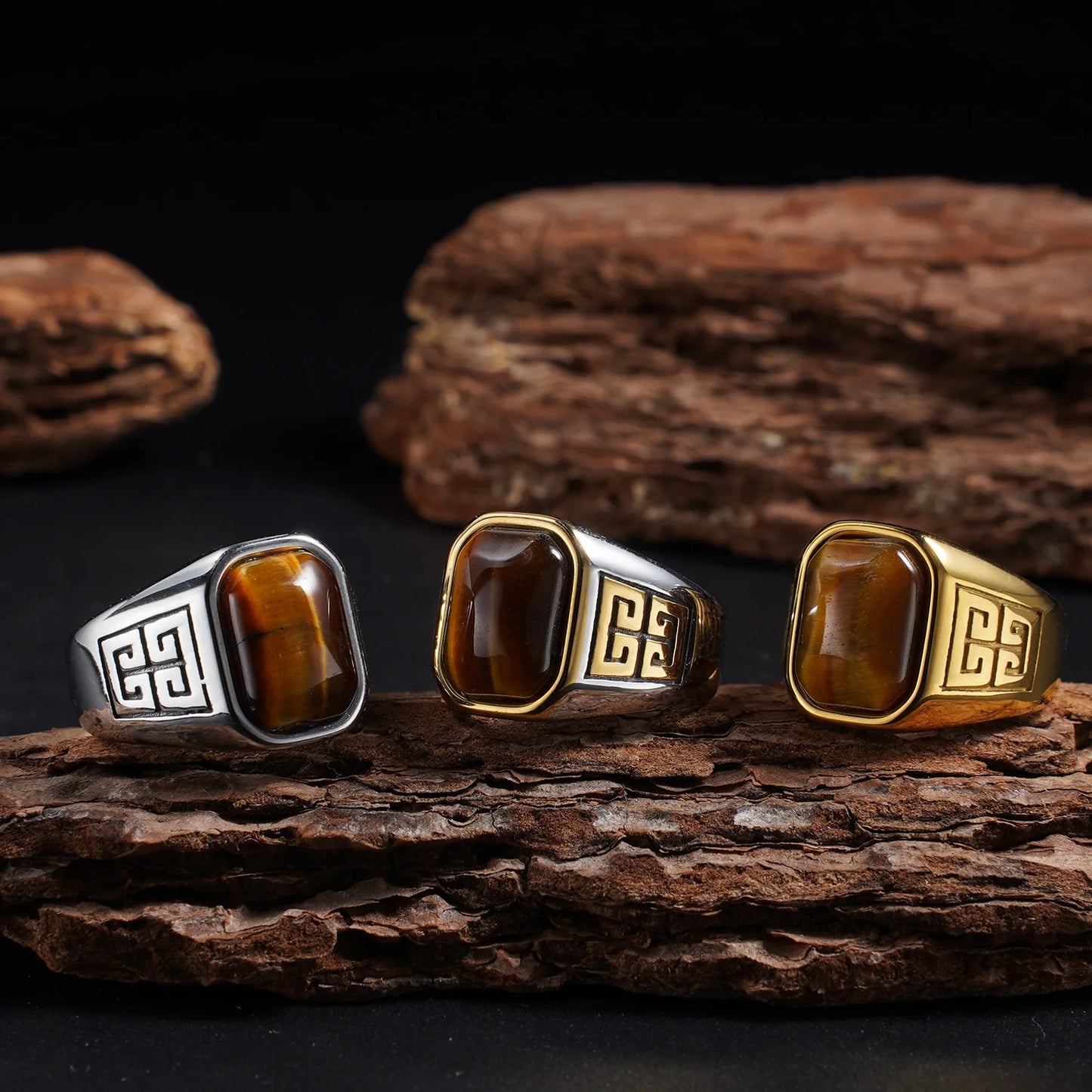 Men's Vintage Stainless Steel Ring