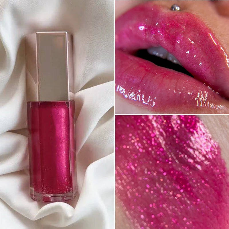 Gloss Bomb Non-Sticky Moisturizing Lip Gloss Plumping and Long-Lasting Glitter Liquid Lipstick